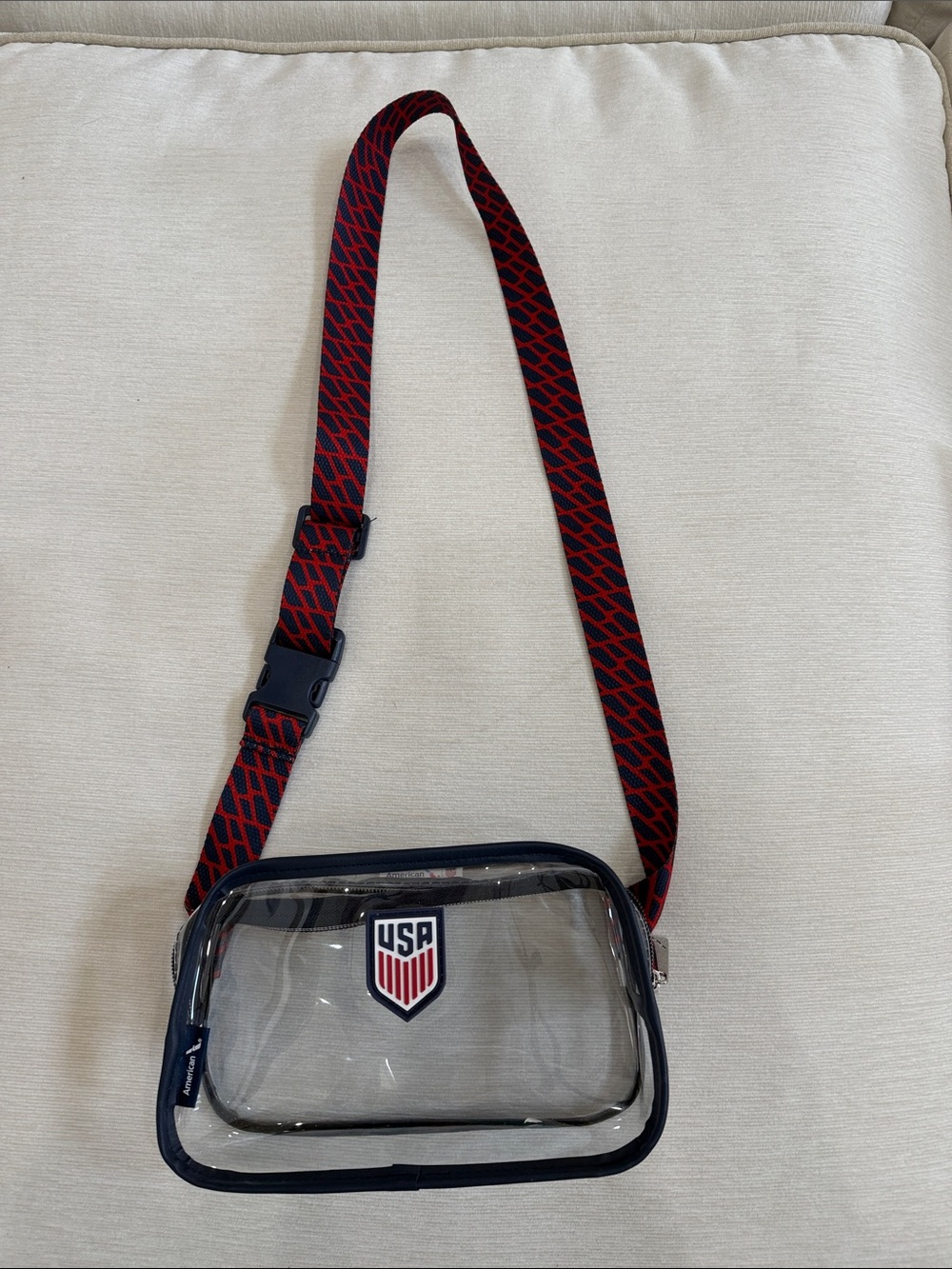 USA Clear FIFA/AA Crossbody Travel/Stadium Bag